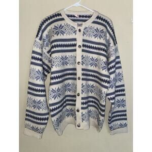 DIRDALSTRIKK NORWEGIAN WOOL SWEATER JUMPER CARDIGAN SIZE 54 100% WOOL